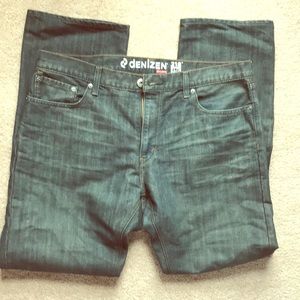 Men’s grey straight leg jeans